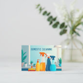 scanbare huishoudelijke reiniging visitekaartje (Staand voorkant)