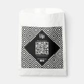 Scanbare QR-code, CTA, www, Social Zwart & Wit Bedankzakje (Voorkant)