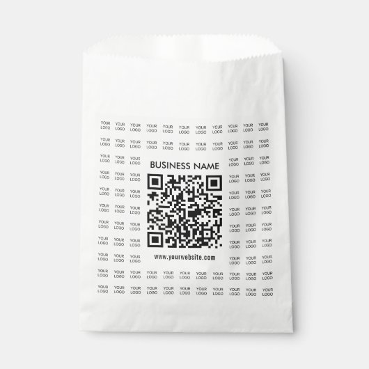 Scanbare QR-code en logo-patroon direct maken Bedankzakje (Voorkant)