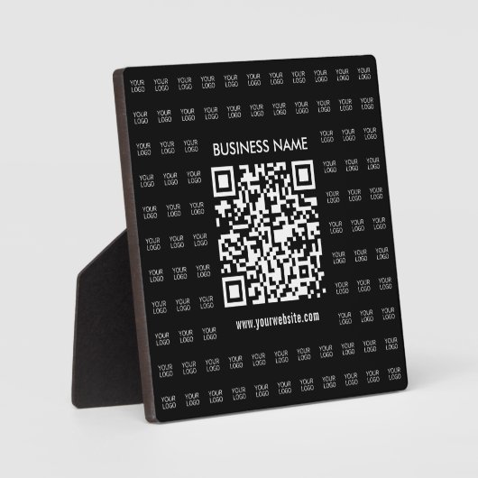Scanbare QR-code en logo-patroon direct maken Fotoplaat (Voorkant)