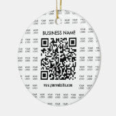 Scanbare QR-code en logo-patroon direct maken Keramisch Ornament (Links)