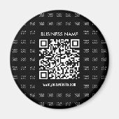Scanbare QR-code en logo-patroon direct maken Magneet (Voorkant)