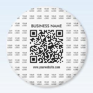 Scanbare QR-code en logo-patroon direct maken Magneet
