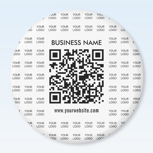 Scanbare QR-code en logo-patroon direct maken Magneet