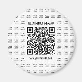 Scanbare QR-code en logo-patroon direct maken Magneet (Voorkant)
