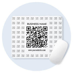 Scanbare QR-code en logo-patroon direct maken Muismat