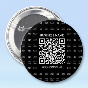 Scanbare QR-code en logo-patroon direct maken Ronde Button 5,7 Cm