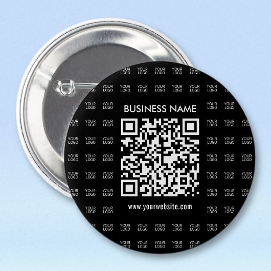 Scanbare QR-code en logo-patroon direct maken Ronde Button 5,7 Cm
