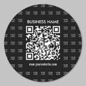 Scanbare QR-code en logo-patroon direct maken Ronde Sticker
