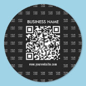 Scanbare QR-code en logo-patroon direct maken Ronde Sticker