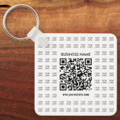 Scanbare QR-code en logo-patroon direct maken Sleutelhanger (Voorkant)