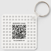 Scanbare QR-code en logo-patroon direct maken Sleutelhanger (Achterkant)