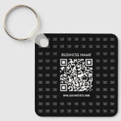 Scanbare QR-code en logo-patroon direct maken Sleutelhanger (Voorkant)