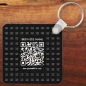 Scanbare QR-code en logo-patroon direct maken Sleutelhanger (Achterkant)
