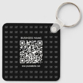 Scanbare QR-code en logo-patroon direct maken Sleutelhanger (Achterkant)