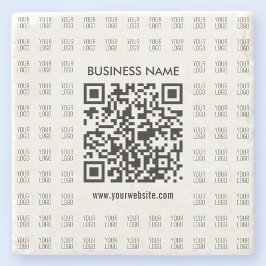 Scanbare QR-code en logo-patroon direct maken Stenen Onderzetter