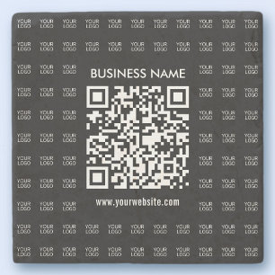 Scanbare QR-code en logo-patroon direct maken Stenen Onderzetter