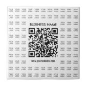 Scanbare QR-code en logo-patroon direct maken Tegeltje (Voorkant)