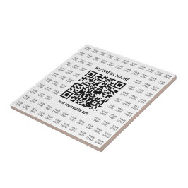 Scanbare QR-code en logo-patroon direct maken Tegeltje