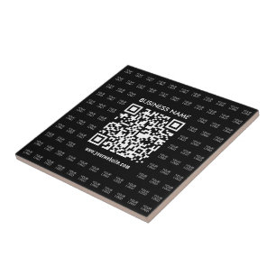 Scanbare QR-code en logo-patroon direct maken Tegeltje