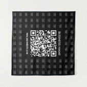 Scanbare QR-code en logo-patroon direct maken Wandkleed (Voorkant (horizontaal))