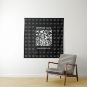 Scanbare QR-code en logo-patroon direct maken Wandkleed (In situ)