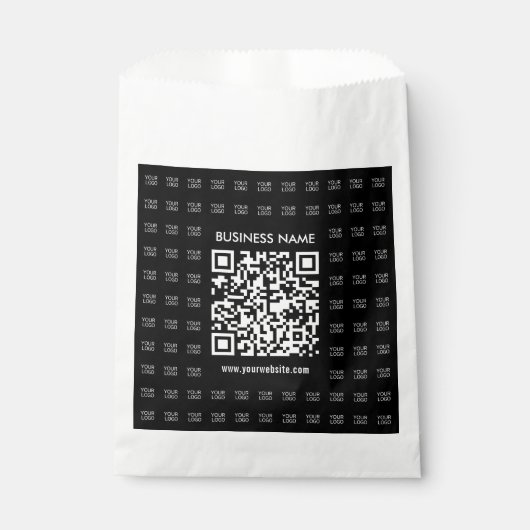 Scanbare QR-code en logo-patroon onmiddellijk make Bedankzakje (Voorkant)