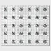 Scanbare QR-code en logo-patroon onmiddellijk make Cadeaupapier (Vlak)