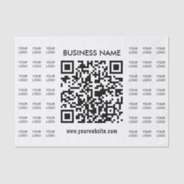Scanbare QR-code en logo-patroon onmiddellijk make Tissuepapier