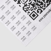 Scanbare QR-code en logo-patroon onmiddellijk make Tissuepapier (Detail)