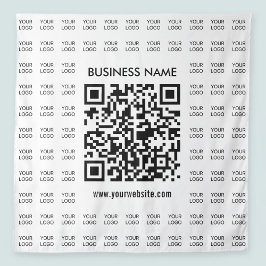 Scanbare QR-code en logo-patroon onmiddellijk make Wandkleed