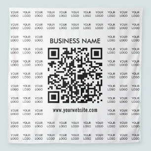 Scanbare QR-code en logo-patroon onmiddellijk make Wandkleed