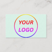 Scanbare QR-code Logo Minimalistische Witte Zakeli Visitekaartje (Voorkant)