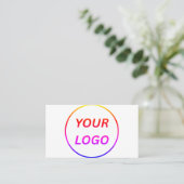 Scanbare QR-code Logo Minimalistische Witte Zakeli Visitekaartje (Staand voorkant)