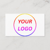 Scanbare QR-code Logo Minimalistische Witte Zakeli Visitekaartje (Voorkant)