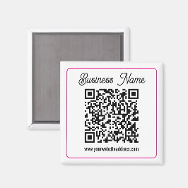 Scanbare QR-code met cursief handschrift Magneet