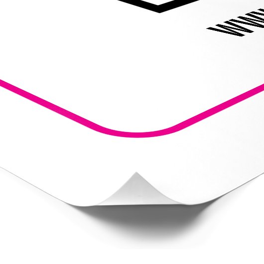 Scanbare QR-code met cursief handschrift Perfect Poster (Hoek)