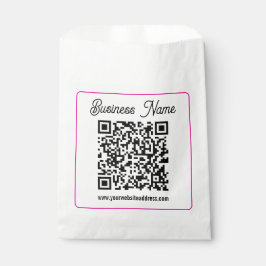 Scanbare QR-code met cursief schrifthandschrift Bedankzakje