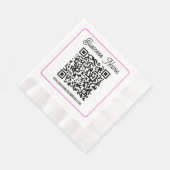 Scanbare QR-code met cursief schrifthandschrift Servet (Hoek)