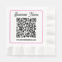 Scanbare QR-code met cursief schrifthandschrift Servet