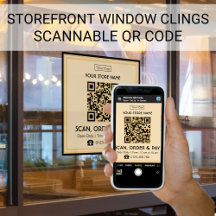 Scanbare QR-code op winkelbord | Scannen, bestelle