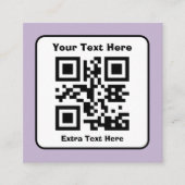 Scanbare QR-code Sjabloon met bewerkbare tekst (Voorkant)