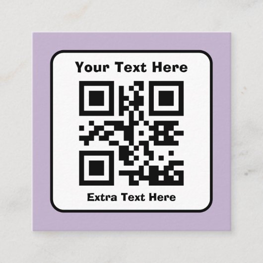 Scanbare QR-code Sjabloon met bewerkbare tekst (Voorkant)