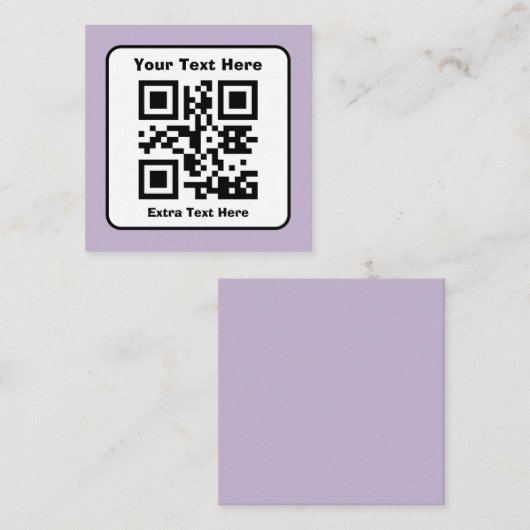 Scanbare QR-code Sjabloon met bewerkbare tekst (Voorkant / Achterkant)