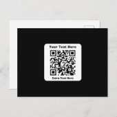 Scanbare QR-code Sjabloon met bewerkbare tekst (Voorkant / Achterkant)