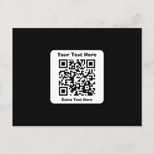 Scanbare QR-code Sjabloon met bewerkbare tekst (Voorkant)