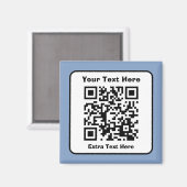 Scanbare QR-code Sjabloon met bewerkbare tekst Magneet (Voorkant / Achterkant)