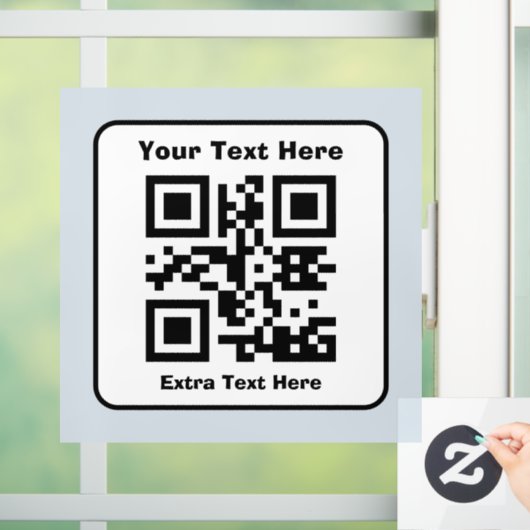 Scanbare QR-code sjabloon met bewerkbare tekst Raamsticker (Huis)