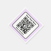 Scanbare QR-code Sjabloon met bewerkbare tekst Servet (Hoek)