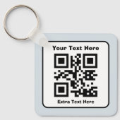 Scanbare QR-code Sjabloon met bewerkbare tekst Sleutelhanger (Voorkant)